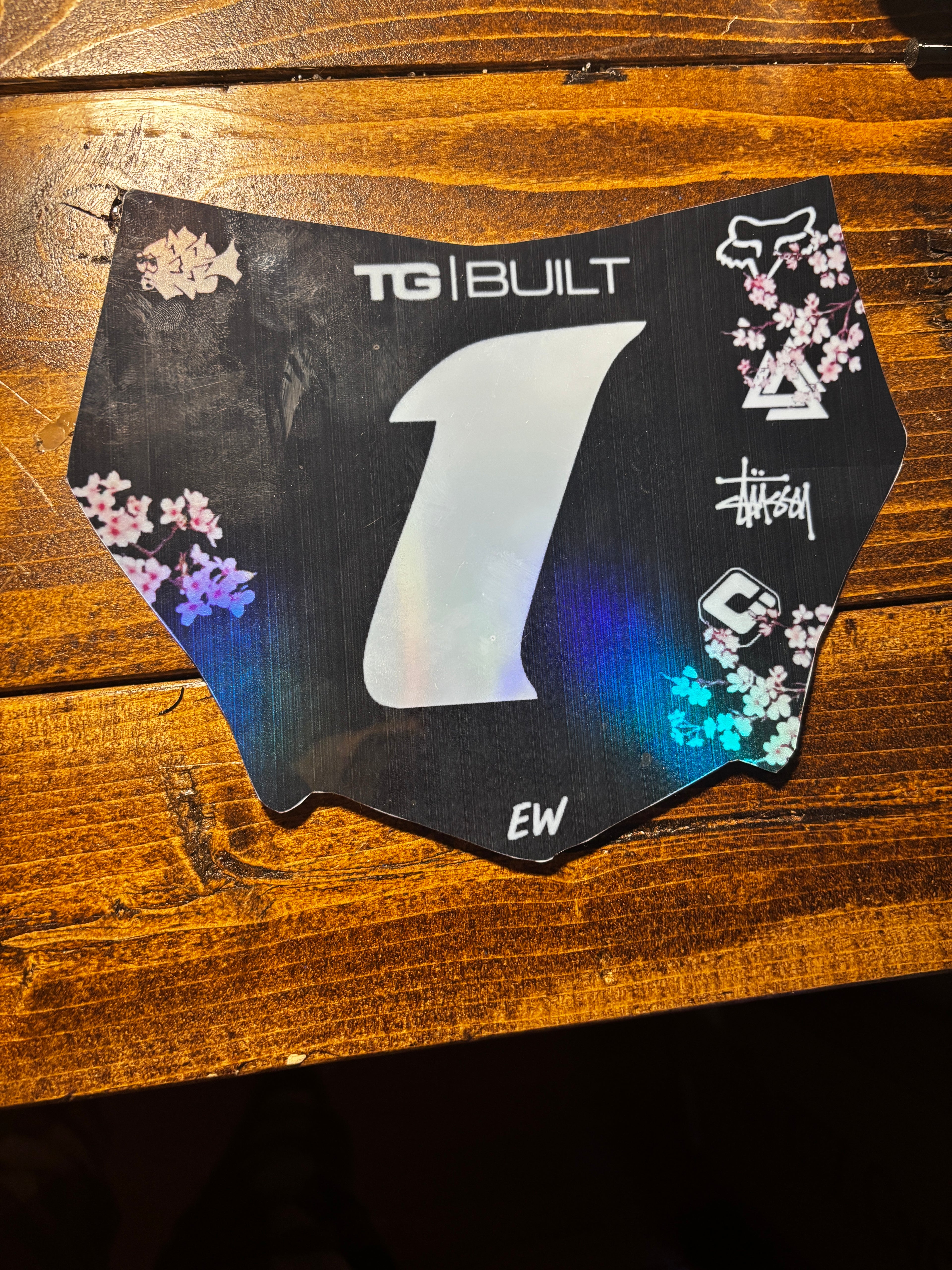 Cherry Blossom Edition Motocutz/ODI Number Plate Decal