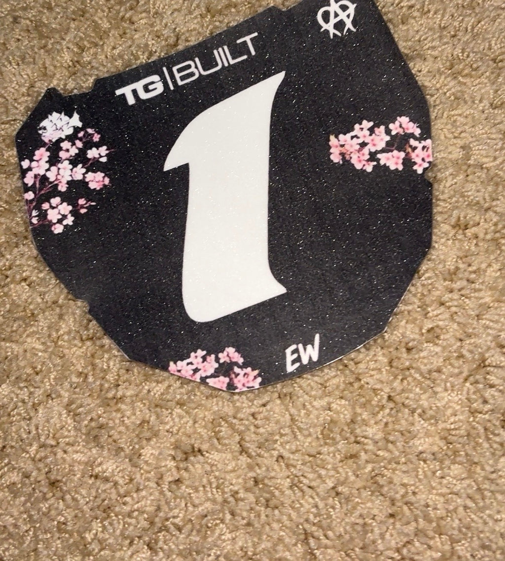 Cherry Blossom Edition Motocutz/ODI Number Plate Decal