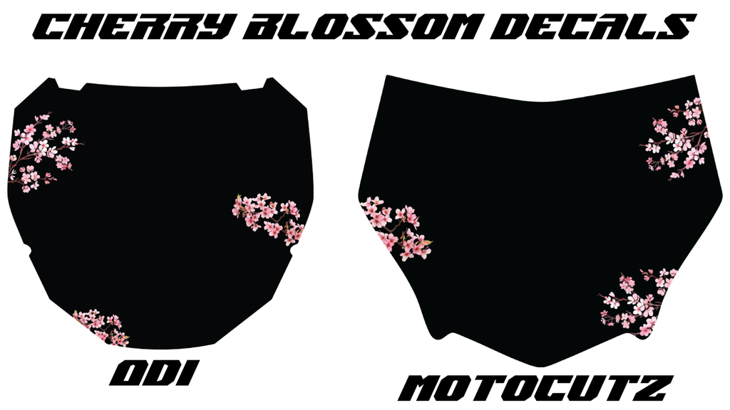 Cherry Blossom Edition Motocutz/ODI Number Plate Decal